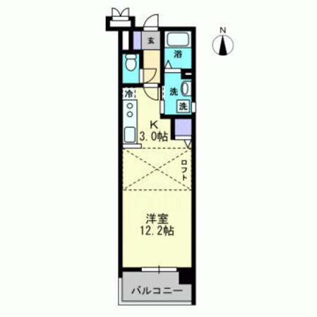 アルファライフ岡大医学部前の物件間取画像